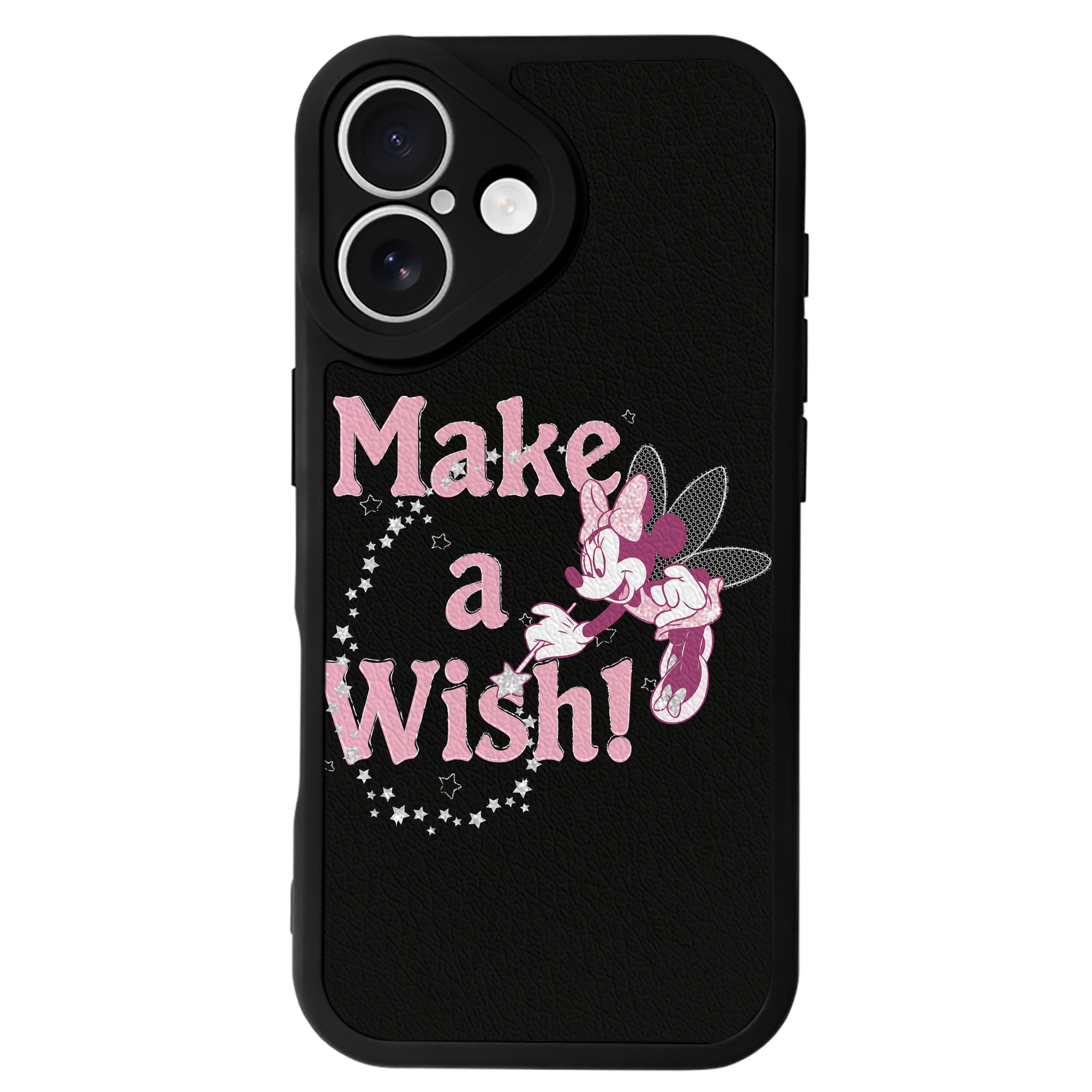 （画像用） ミッキーマウス Mickey Mouse 【iPhone 16シリーズ対応】シリコンスマホケース（レザー調） 材質：シリコン